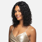 Vivica Fox 100% Brazilian Natural Remy Human Hair Wet & Wavy Lace Part Wig - COOL